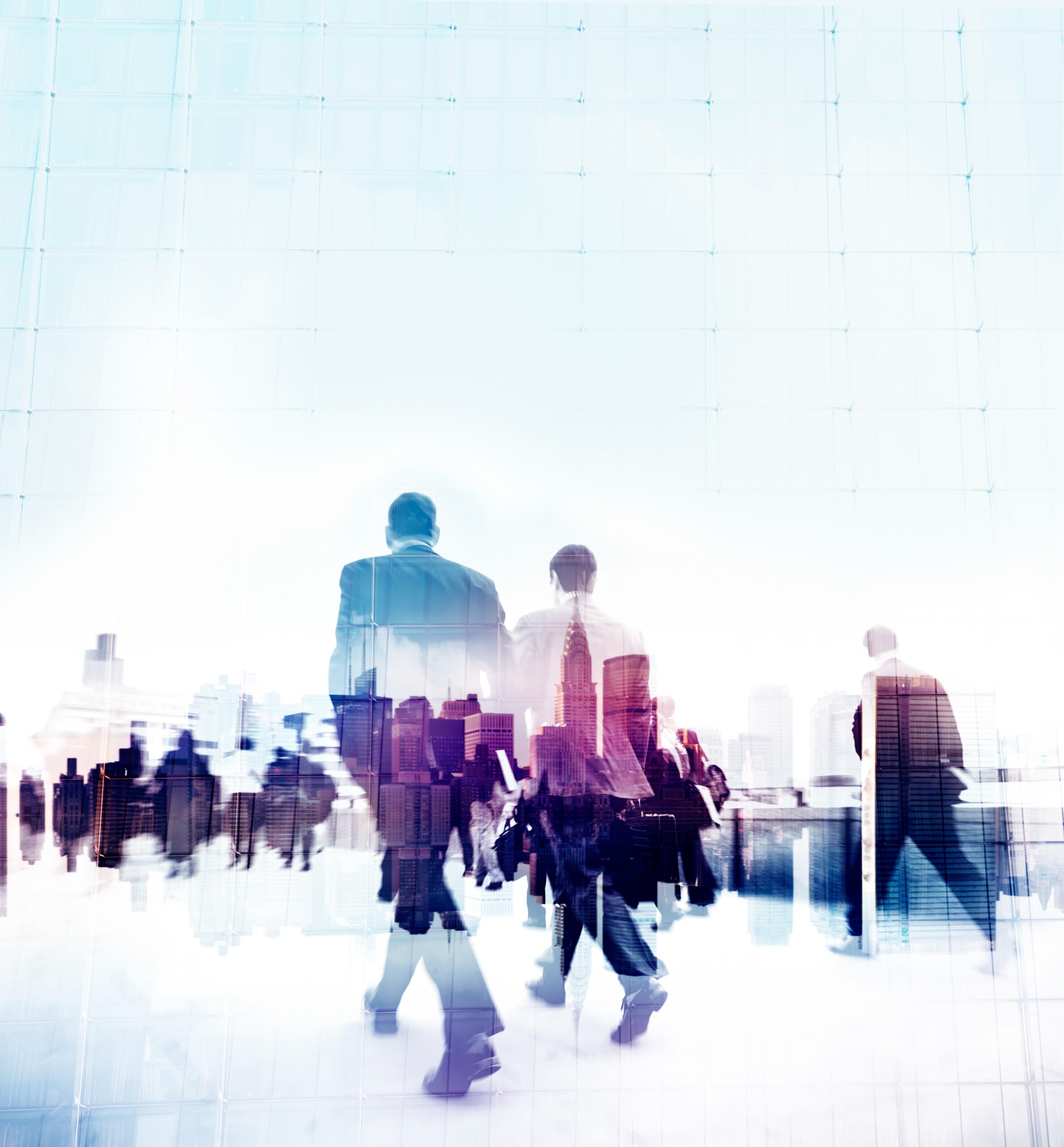 business people rush hour walking commuting city concept (1)